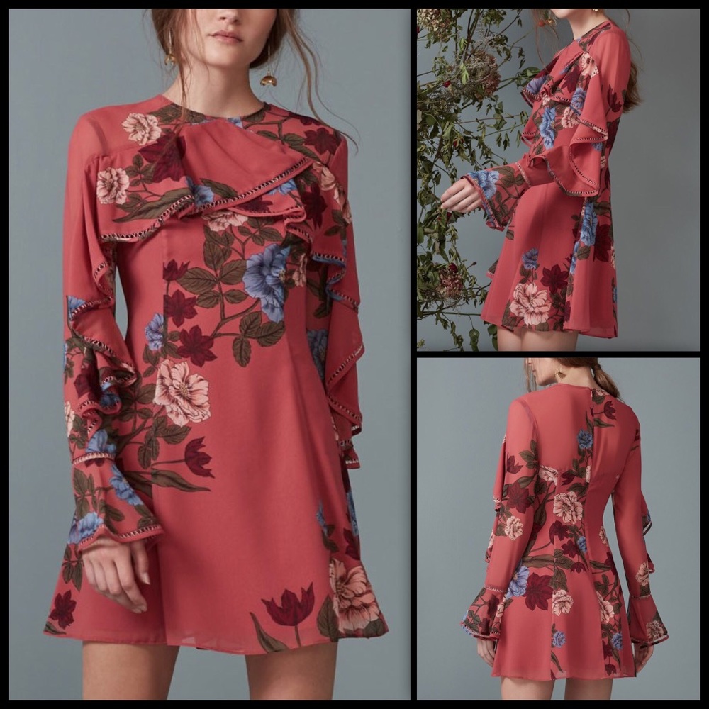 SOLD ✋ KEEPSAKE 🌺 Floral Spice Ruffled Mini NWT - Picture 1 of 6